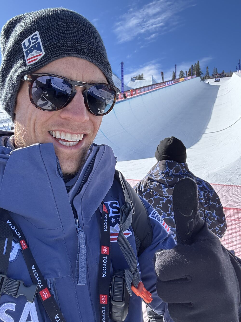 Dr. Mitchell on the hill with the U.S. Ski & Snowboard Teams